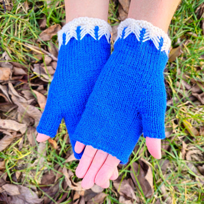 Stretchy Fingerless Gloves, Dog walking mittens, Texting Driving gloves