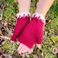 Stretchy Fingerless Gloves, Dog walking mittens, Texting Driving gloves