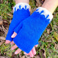 Stretchy Fingerless Gloves, Dog walking mittens, Texting Driving gloves