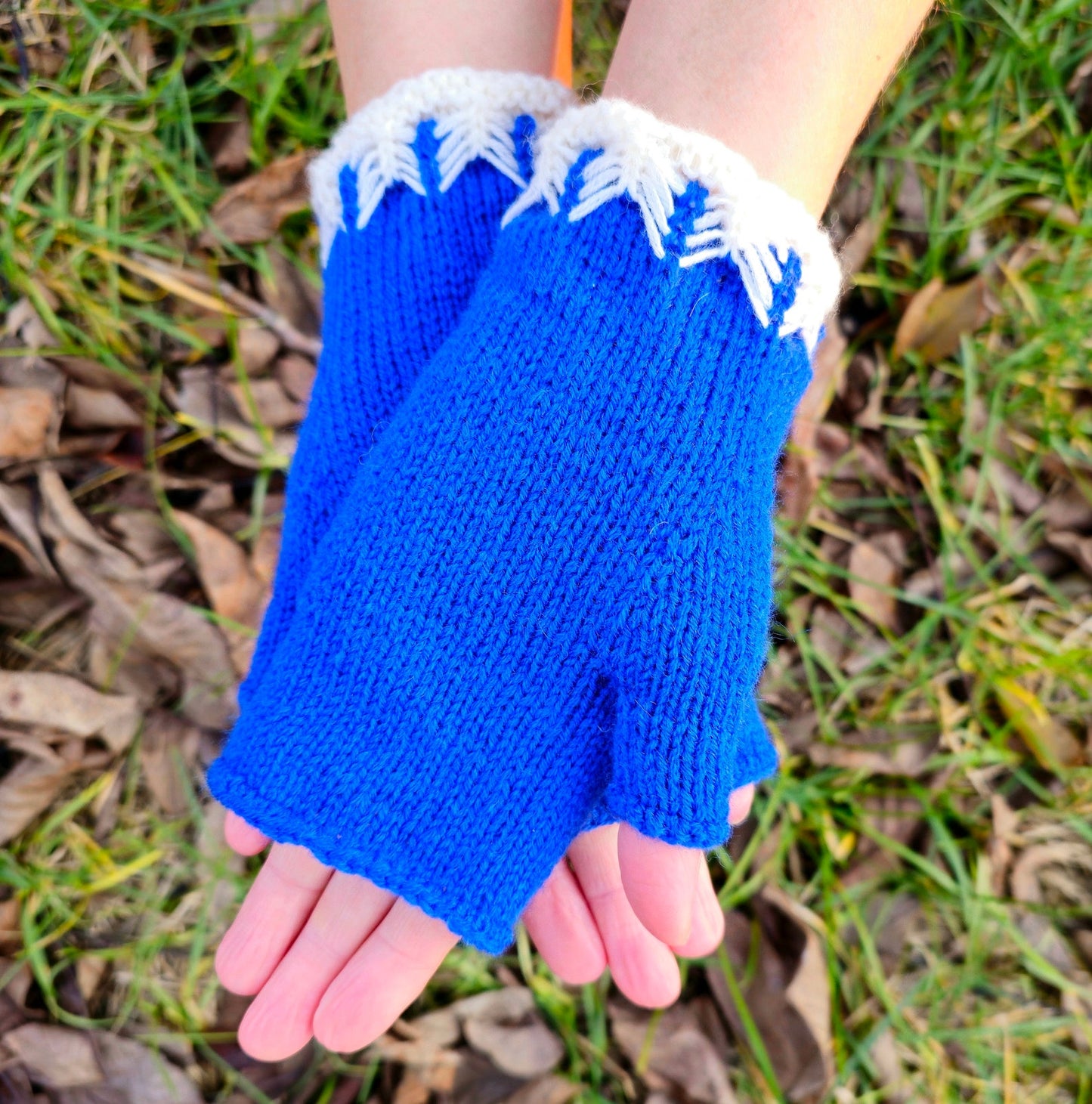 Stretchy Fingerless Gloves, Dog walking mittens, Texting Driving gloves