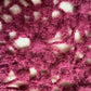Burgundy Red, Ivory Crochet Fringe Triangle Shawl