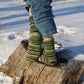 Ribbed Socks with Green and Black stripes