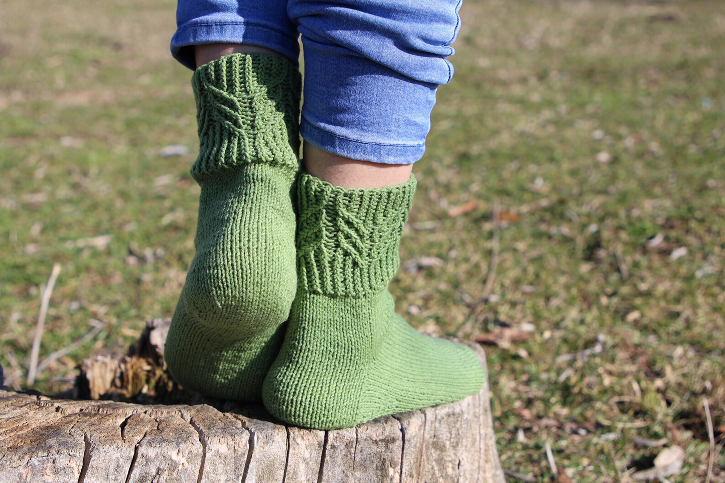 Casual Cotton Socks with Wheat Japanese Pattern