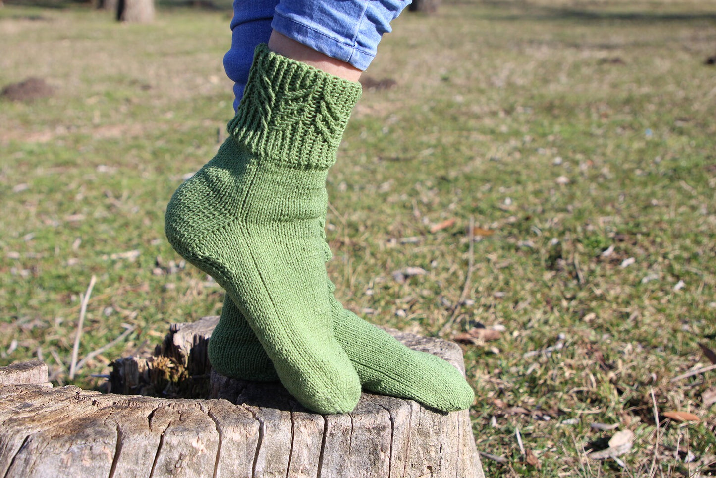 Casual Cotton Socks with Wheat Japanese Pattern