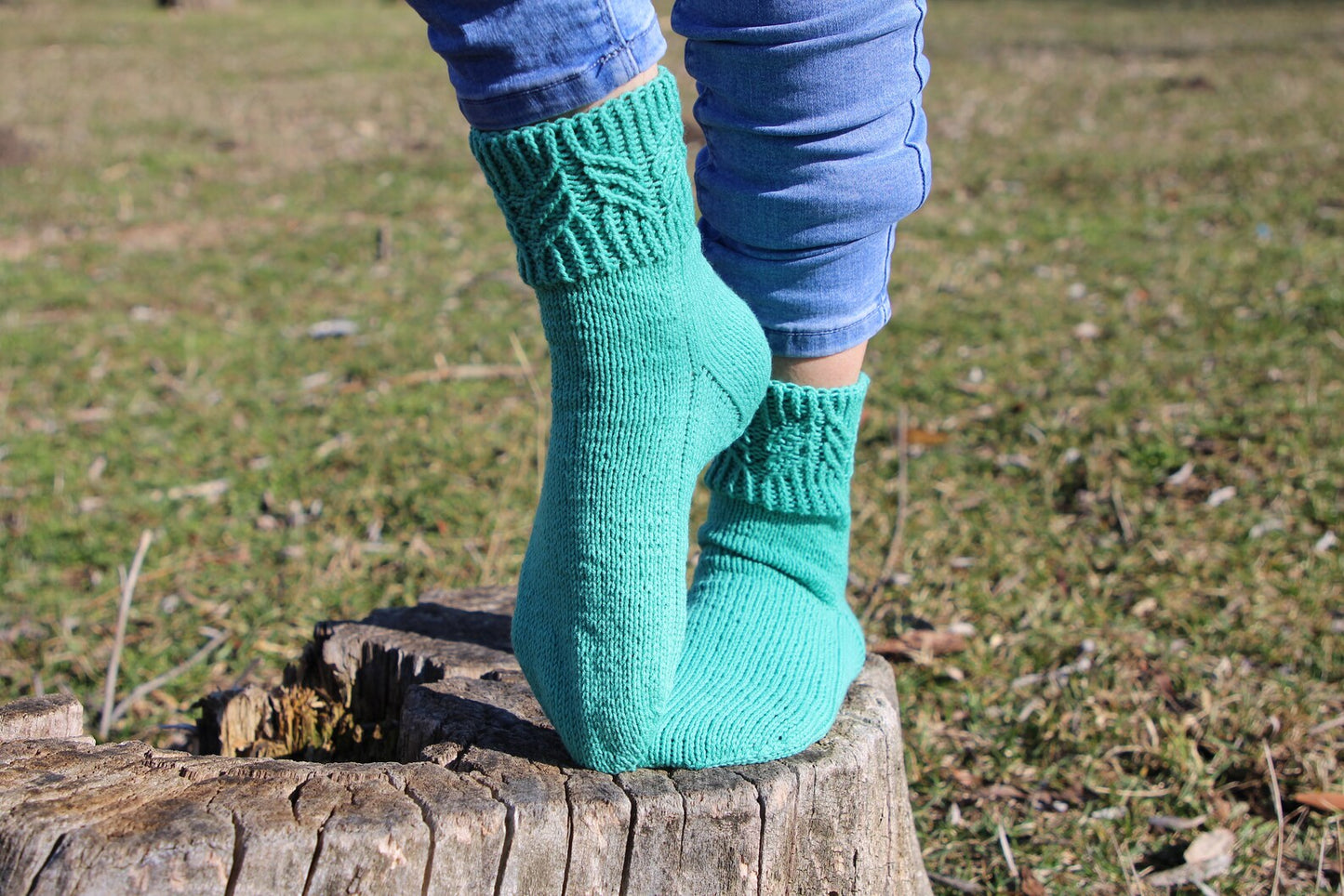 Casual Cotton Socks with Wheat Japanese Pattern