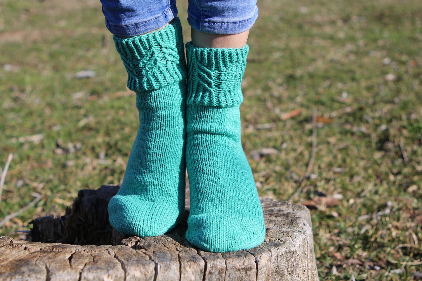 Casual Cotton Socks with Wheat Japanese Pattern