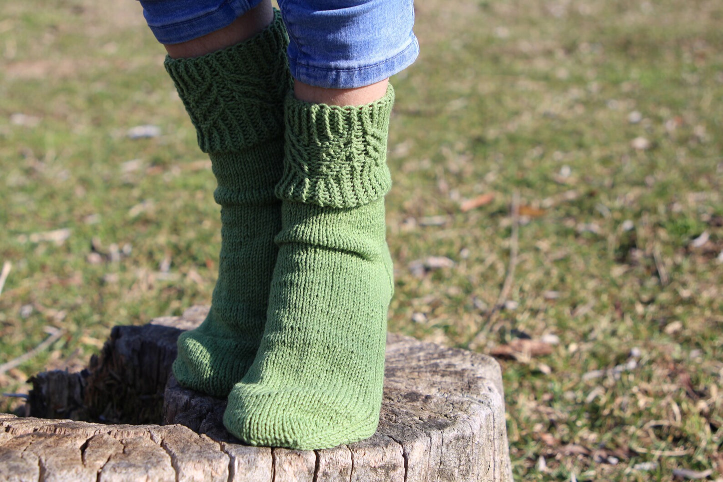 Casual Cotton Socks with Wheat Japanese Pattern