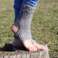 Yoga Socks with Elegant Cable Pattern, Non-Slip Heelless Pilates Socks