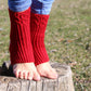 Yoga Socks with Elegant Cable Pattern, Non-Slip Heelless Pilates Socks