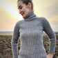 Long Sleeve Wool Sweater, Casual Soft Jumper, Turtleneck Sweater