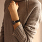 Stretch Knit Turtleneck Sweater, Cotton Pullover, Capsule wardrobe sweater