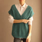 Oversized V-neck Knit Sweater Vest