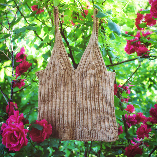 Brown Sleeveless Stretch Bralette