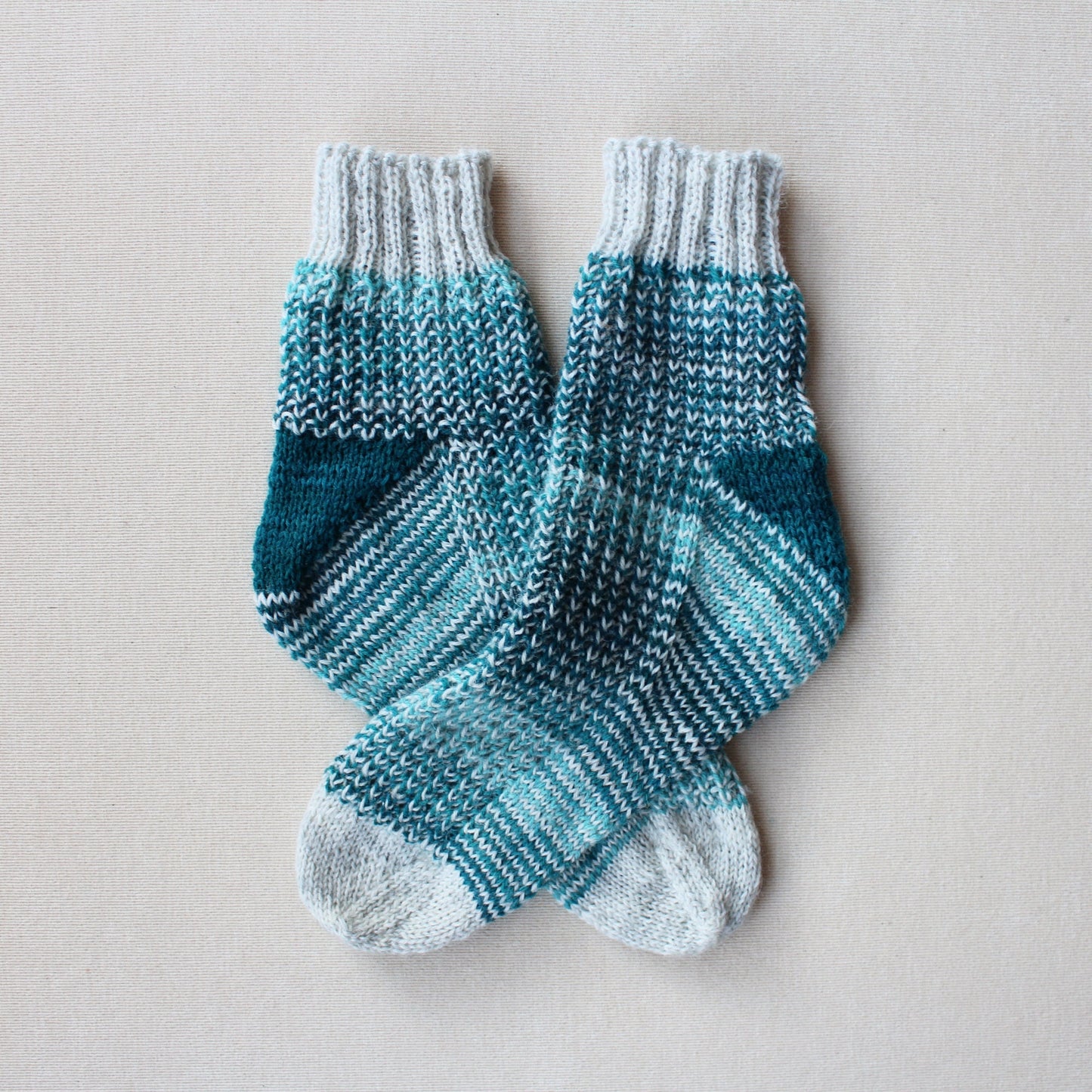 Arrowhead knitted textured socks, Thermal wool socks