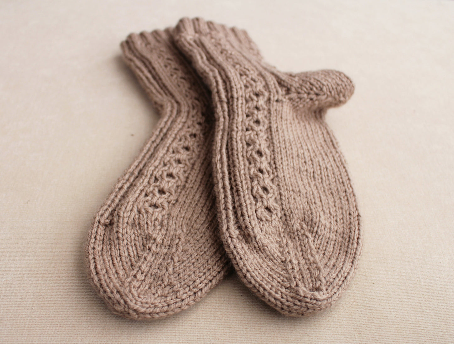 Casual wool blend socks, Classic cable-knit ankle socks