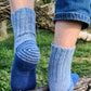 Alpaca wool winter socks with spiral heel