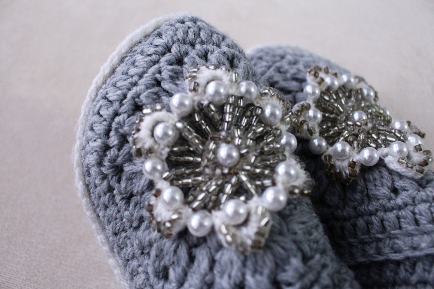 Stylish crochet slipper boots