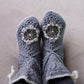 Stylish crochet slipper boots
