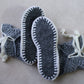 Stylish crochet slipper boots