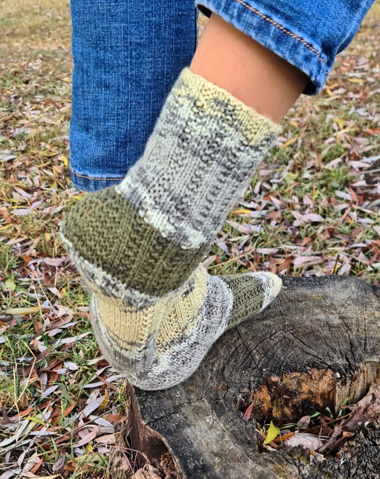 Colorful patterned stretchy crew socks, Bed socks