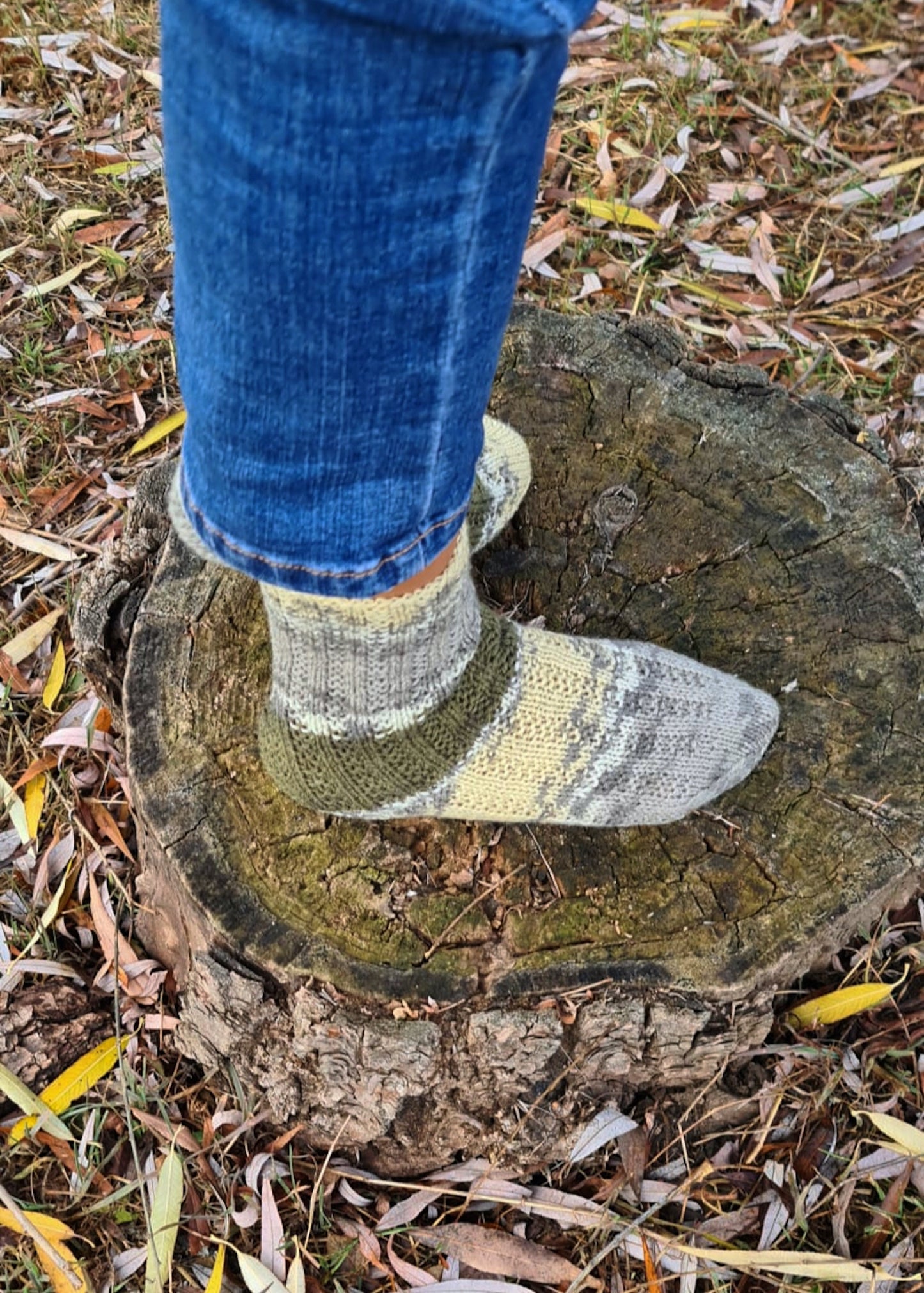 Colorful patterned stretchy crew socks, Bed socks