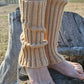 Wool boot toppers, Ribbed leg warmens