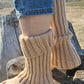 Wool boot toppers, Ribbed leg warmens