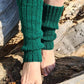 Japanese style loose socks, Kawaii leg warmers, Green boot toppers