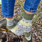 Colorful patterned stretchy crew socks, Bed socks