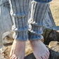 Ribbed knee-high leg warmers, Boot topper socks, Welly Socks