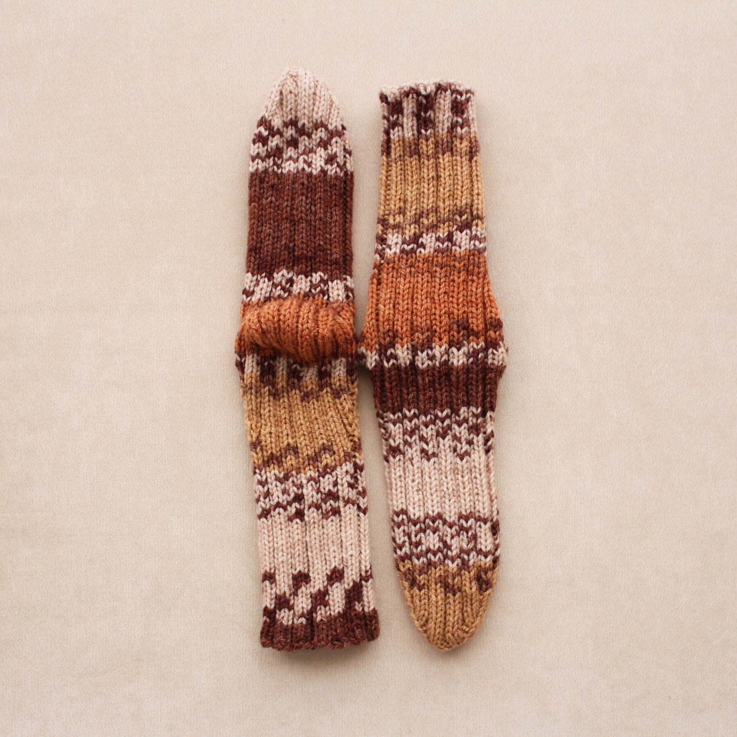 Mid calf socks, stylish patterned fall winter socks