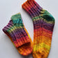 LGBTQ+ Pride socks, Rainbow striped wool blend socks