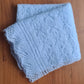 Mohair Leaf Lace Shawl, Modest head covering, Soft Blue Headscarf, Stretch Floral Mantilla, Traditional Veil, Airy square wrap
