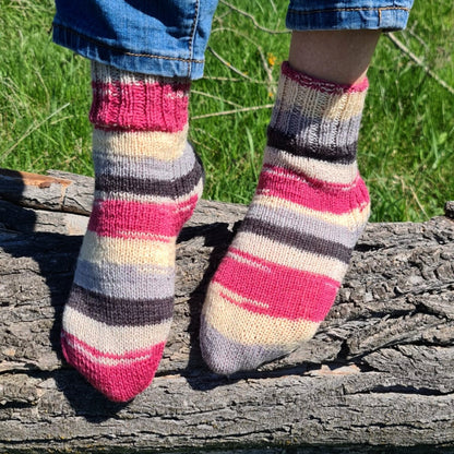 Multicolor stripe socks, Cozy leg warmers