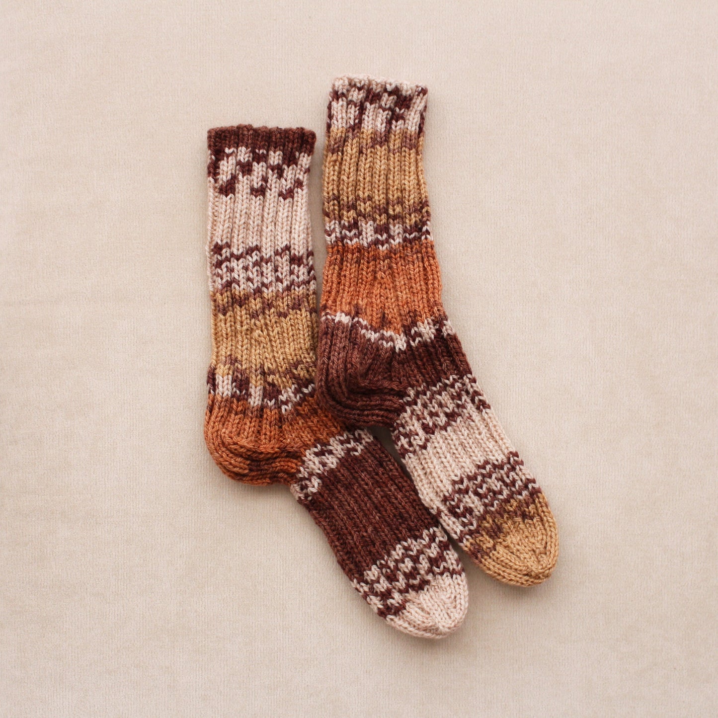 Mid calf socks, stylish patterned fall winter socks