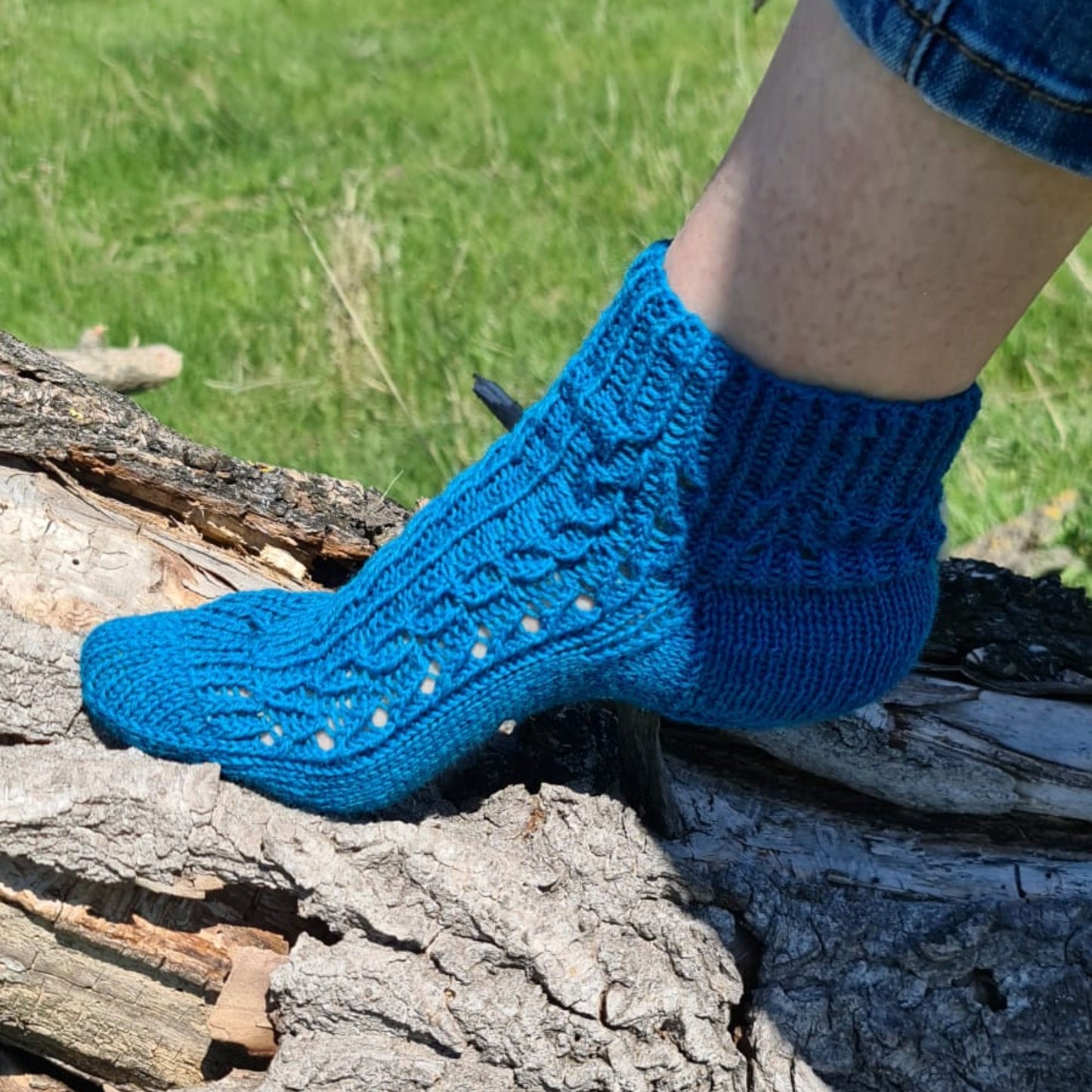 Alpaca fishnet socks, Girly ankle socks