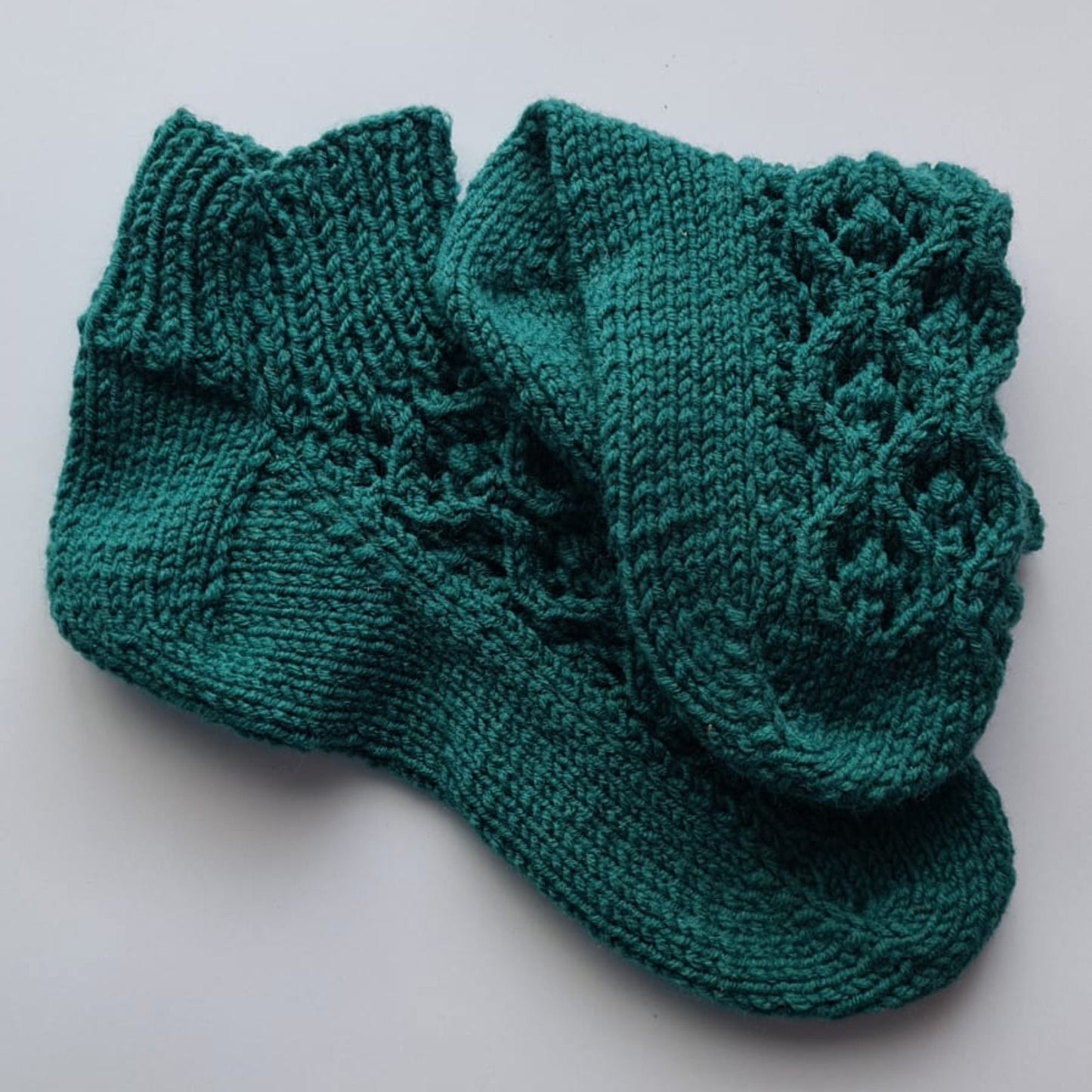 Teal green superwash socks