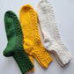 Casual wool blend socks, Classic cable-knit ankle socks